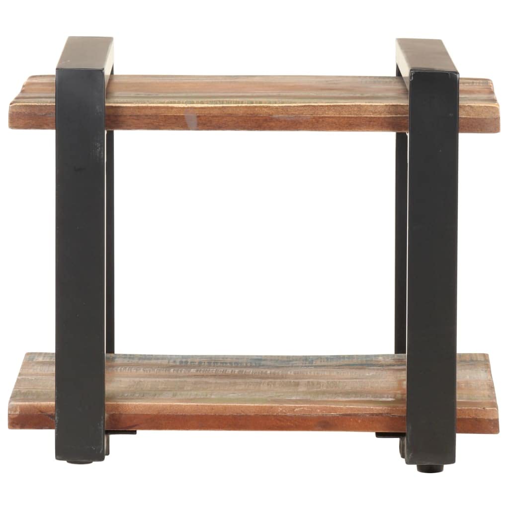 vidaXL Nightstand, Bedside Table for Home Bedroom, Nightstand Bedroom Furniture, Open Compartment Bed Table, Industrial, Solid Reclaimed Wood